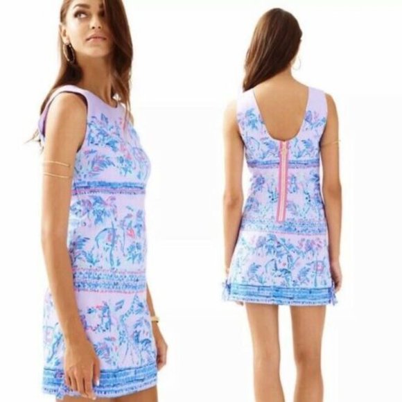 NWT Lilly Pulitzer Mila Shift in Lilac Verbena Fruity Monkey - Picture 2 of 3